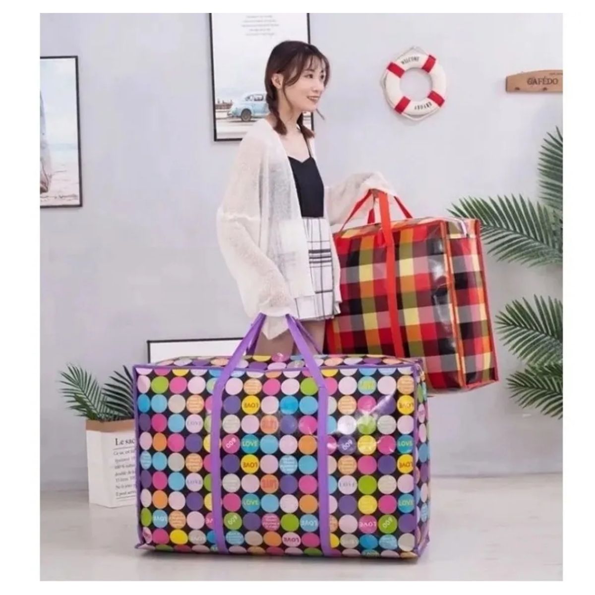 GENERICO - Pack 10 Bolsa Matutera Bolso Para Almacenaje 70x55x23cm