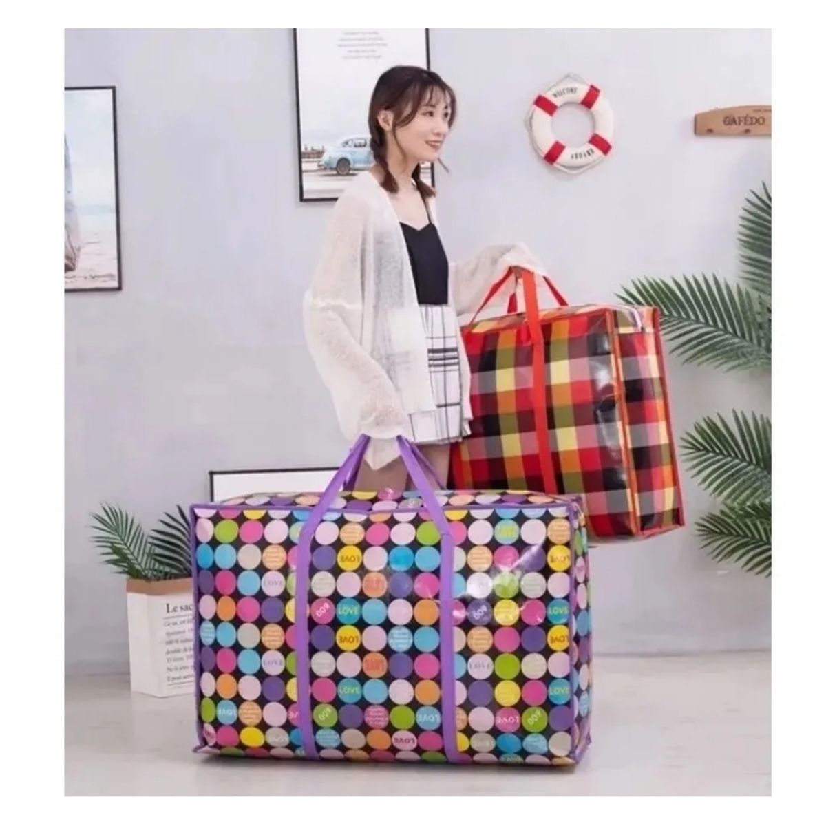 GENERICO - Pack 10 Bolsa Matutera Bolso Para Almacenaje 70x55x23cm