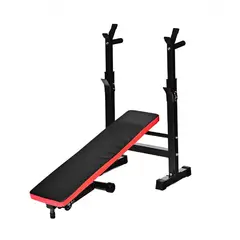 ULTIMATE FITNESS - BANCO EJERCICIOS INCLINABLE PLANO CON RACK