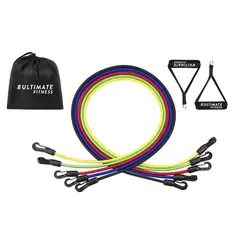 ULTIMATE FITNESS - SET DE TUBOS ELÁSTICOS DE RESISTENCIA ELITE