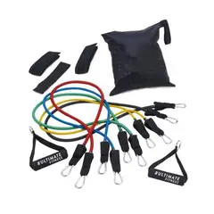 ULTIMATE FITNESS - SET DE TUBOS ELÁSTICOS DE RESISTENCIA - 11 PIEZAS