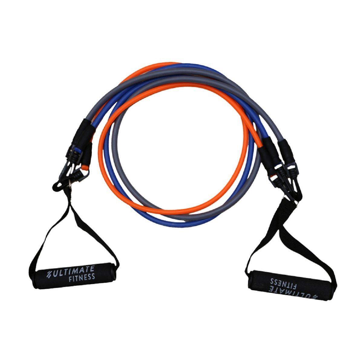 ULTIMATE FITNESS - SET DE BANDAS ELÁSTICAS DE RESISTENCIA TUBULARES
