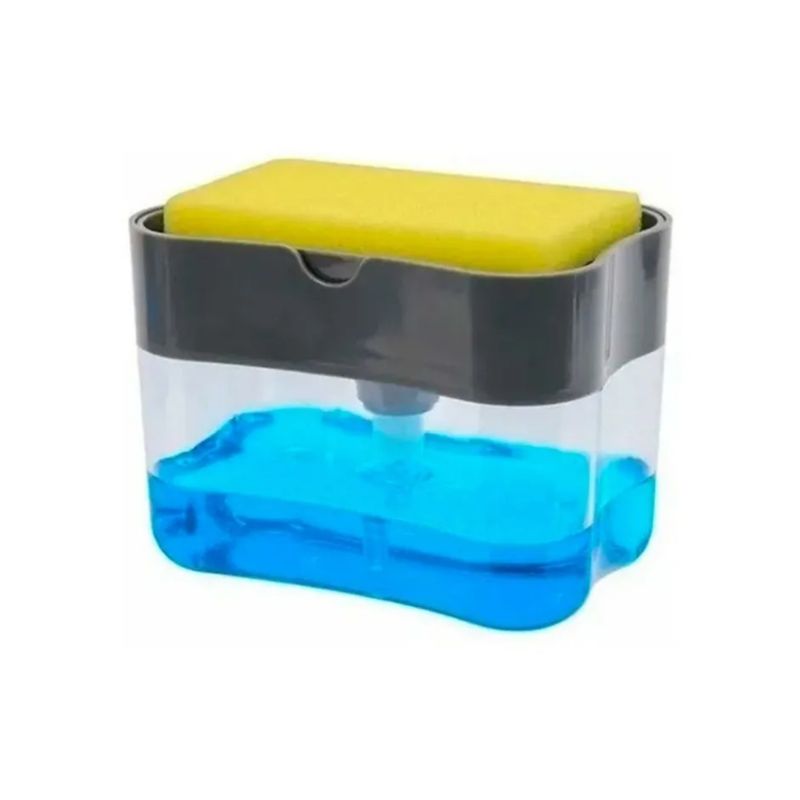 GENERICO - Dispensador Lava Loza Manual De Esponja Con Recipiente