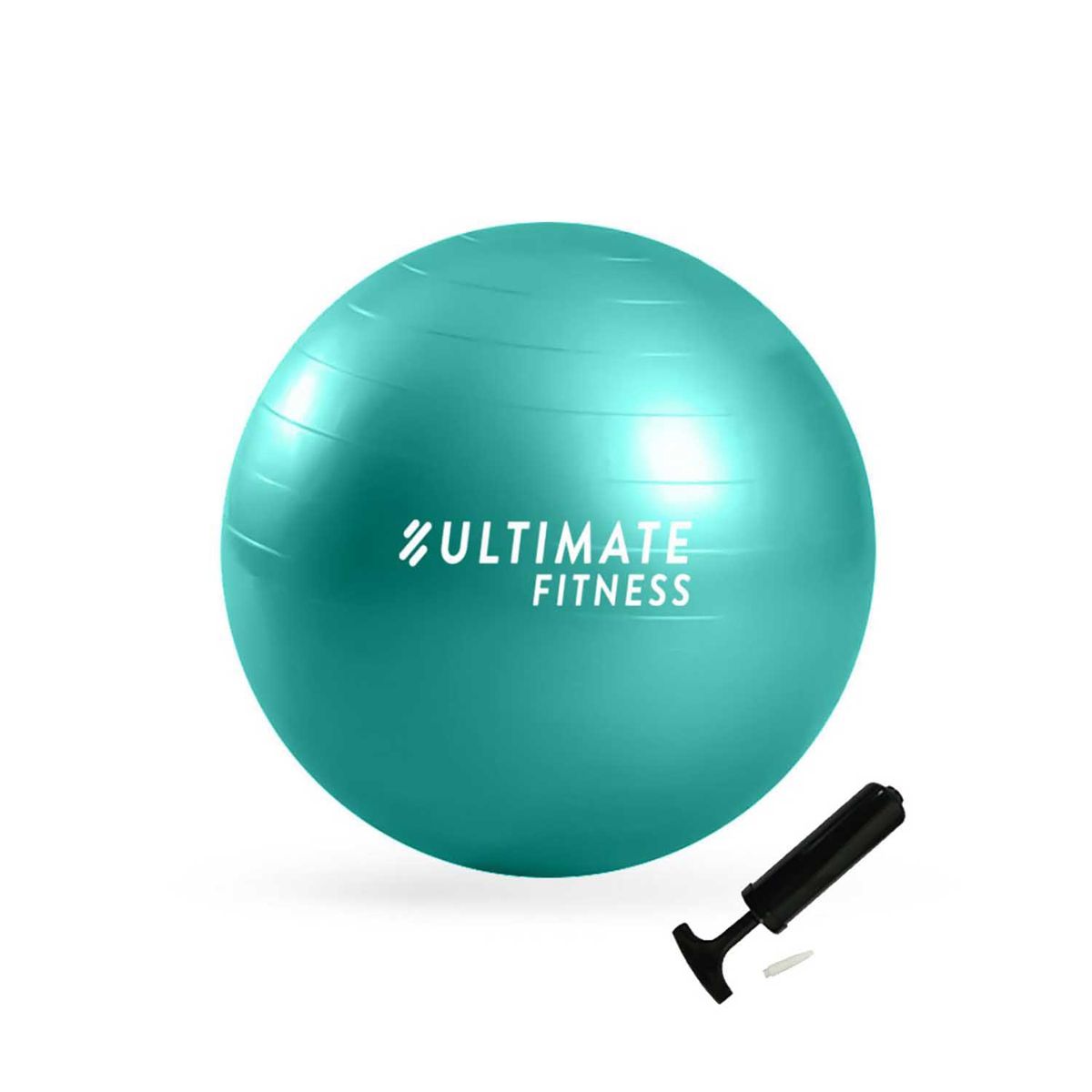 ULTIMATE FITNESS - BALÓN PILATES 75 CM VERDE CON INFLADOR