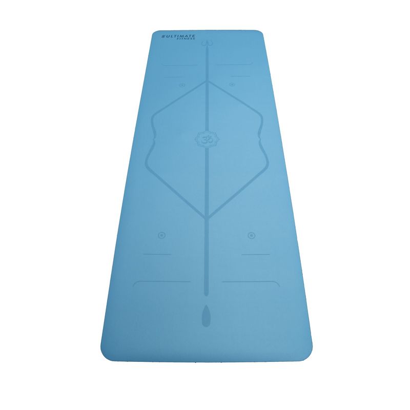 ULTIMATE FITNESS - MAT DE YOGA PREMIUM PU NATURAL RUBBER 5 MM CELESTE
