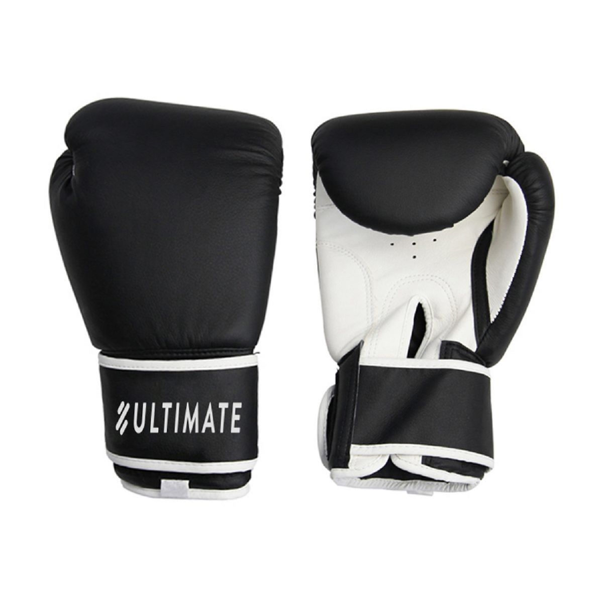 ULTIMATE FITNESS - GUANTES BOXEO PRO 12 OZ NEGRO / BLANCO