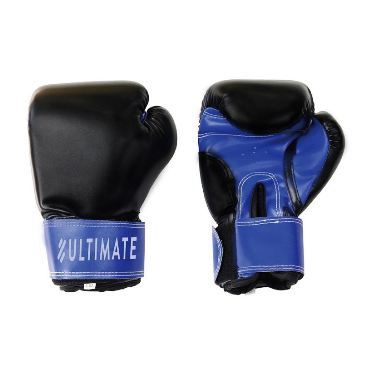 ULTIMATE FITNESS - GUANTES BOXEO PRO 12 OZ NEGRO / AZUL
