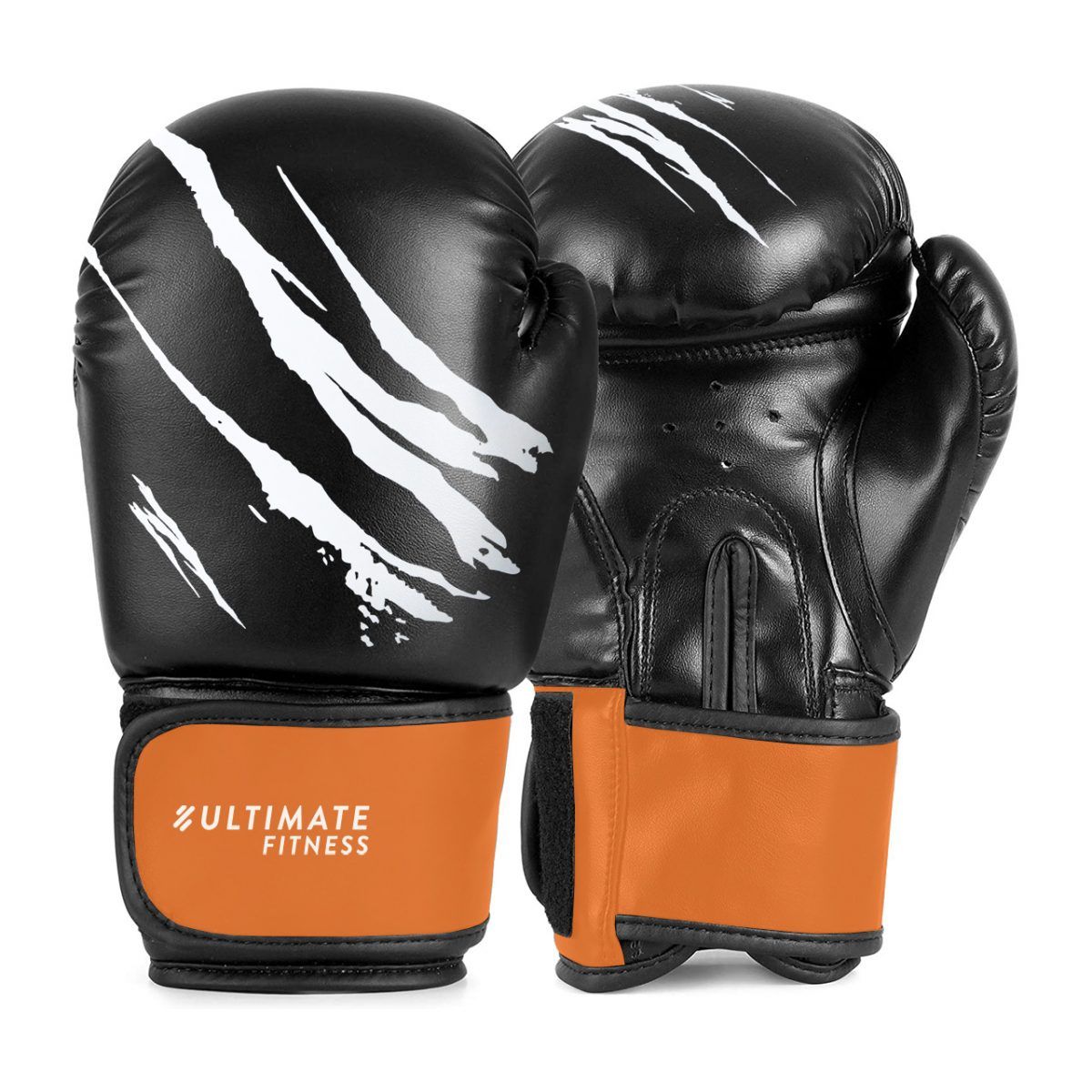ULTIMATE FITNESS - GUANTES DE BOXEO COMBAT PRO 10 OZ NARANJA