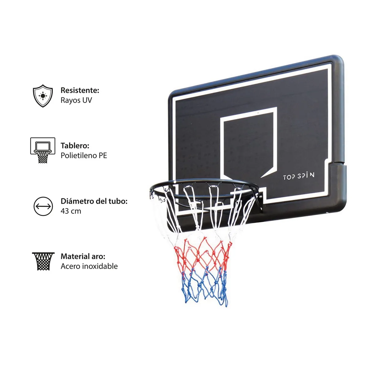 ULTIMATE FITNESS - TABLERO ARO DE BÁSQUETBOL T300