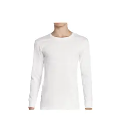 AGW - Pack 6 Camisetas Manga Larga Algodon Blancas Unisex