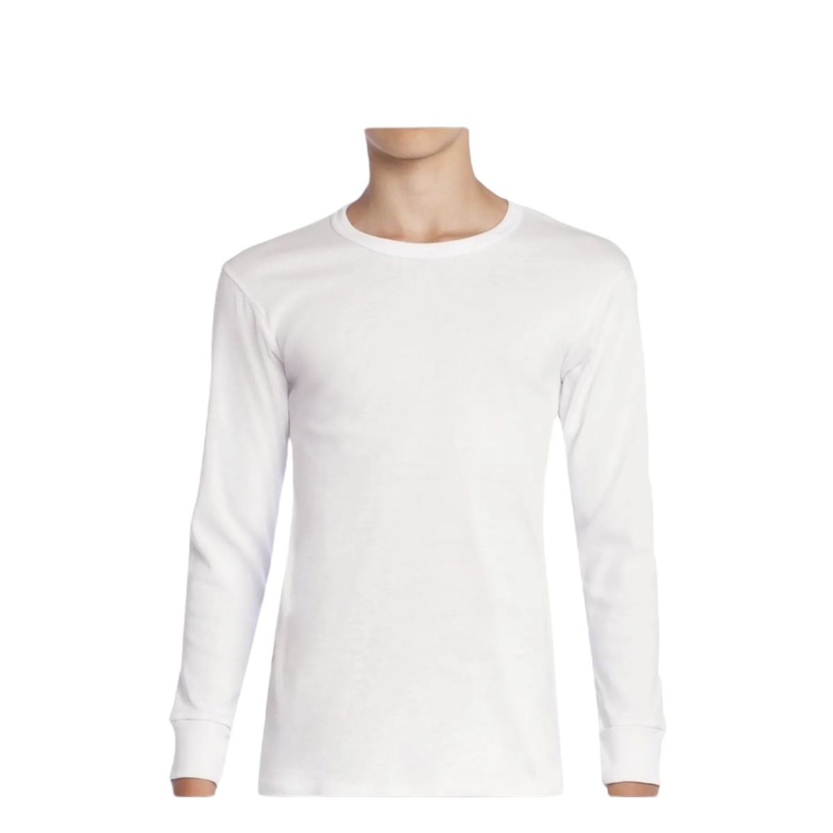 AGW - Pack 6 Camisetas Blancas Manga Larga Algodón Juvenil Unisex