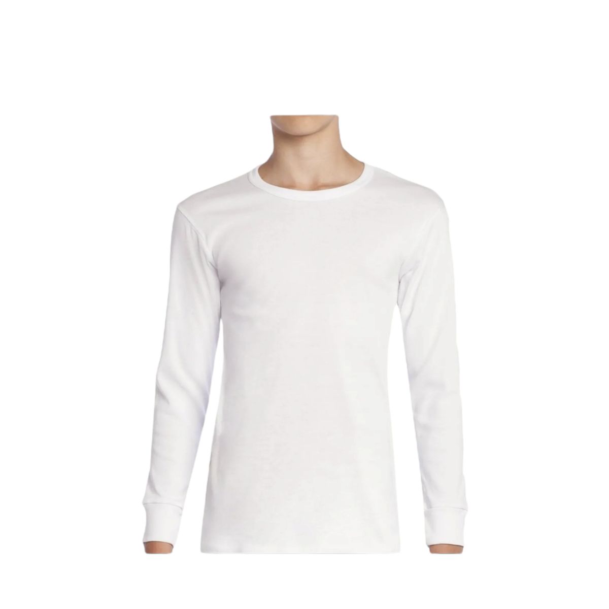 AGW - Pack 6 Camisetas Blancas Manga Larga Algodón Juvenil Unisex