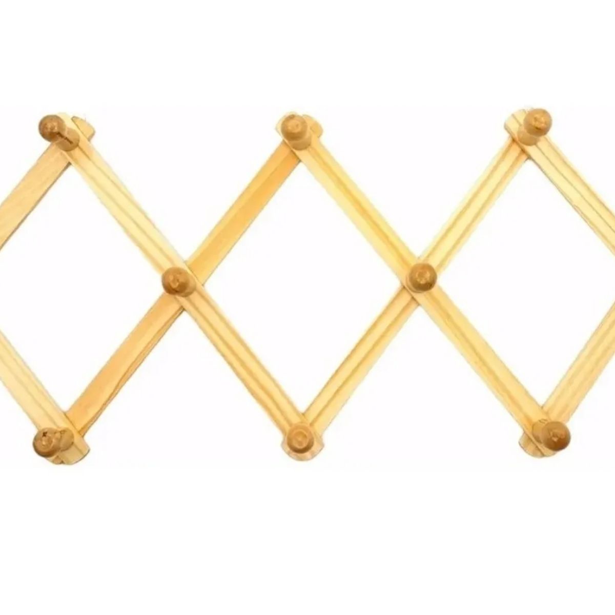 GENERICO - Perchero 10 Ganchos Madera Ajustable Pared