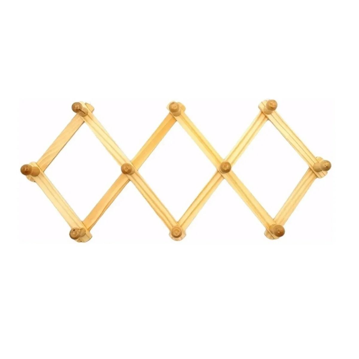 GENERICO - Perchero 10 Ganchos Madera Ajustable Pared