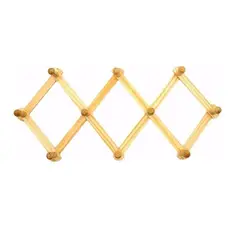 GENERICO - Perchero 10 Ganchos Madera Ajustable Pared