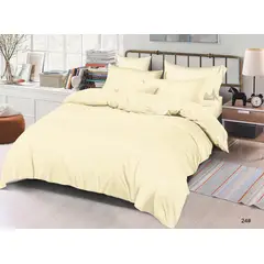 GENERICO - JUEGO DE SABANAS CREMA MICROFIBRA 2 PL CON FUNDAS DE ALMOHADA