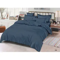 GENERICO - JUEGO DE SABANAS AZUL MICROFIBRA 2.5 PL CON FUNDAS DE ALMOHADA
