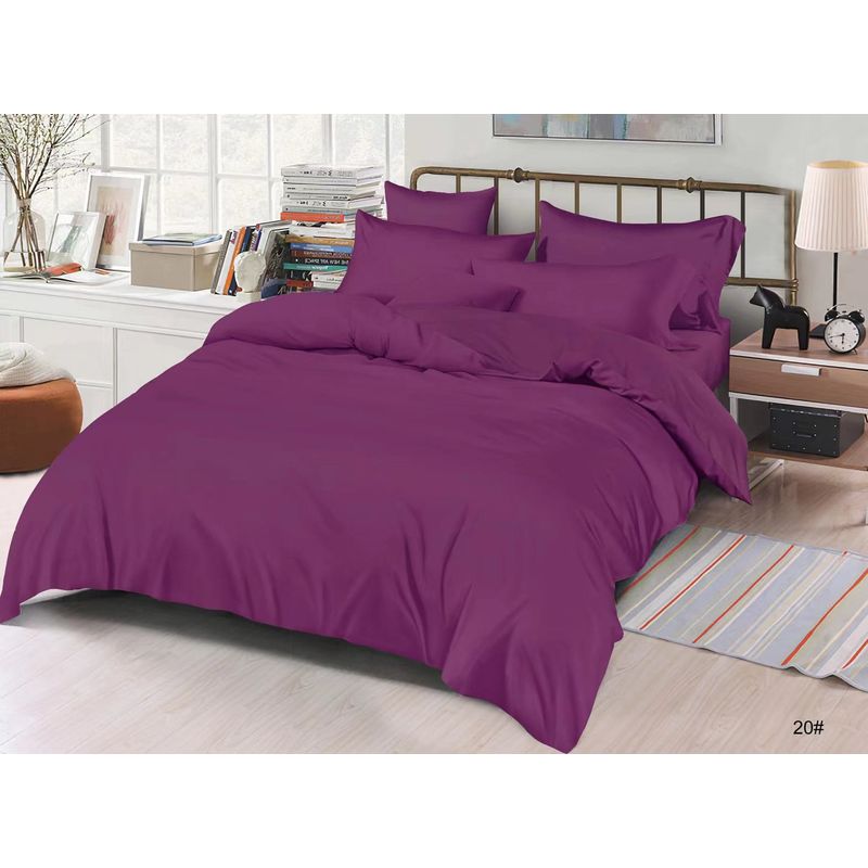 GENERICO - JUEGO DE SABANAS MORADO MICROFIBRA 2.5 PL CON FUNDAS DE ALMOHADA