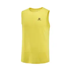SALOMON - Polera Hombre Cross Run Empire Amarillo