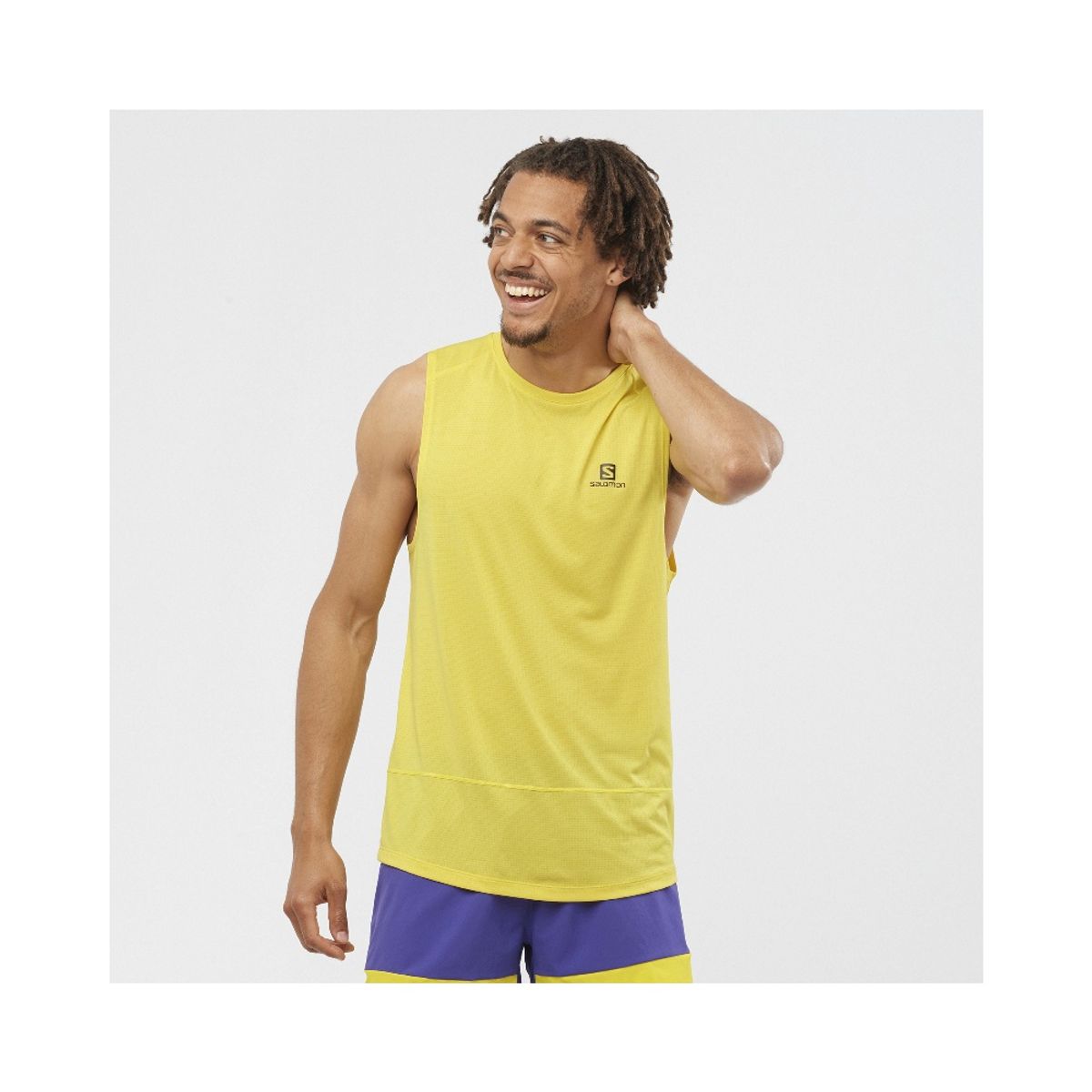 SALOMON - Polera Hombre Cross Run Empire Amarillo Salomon