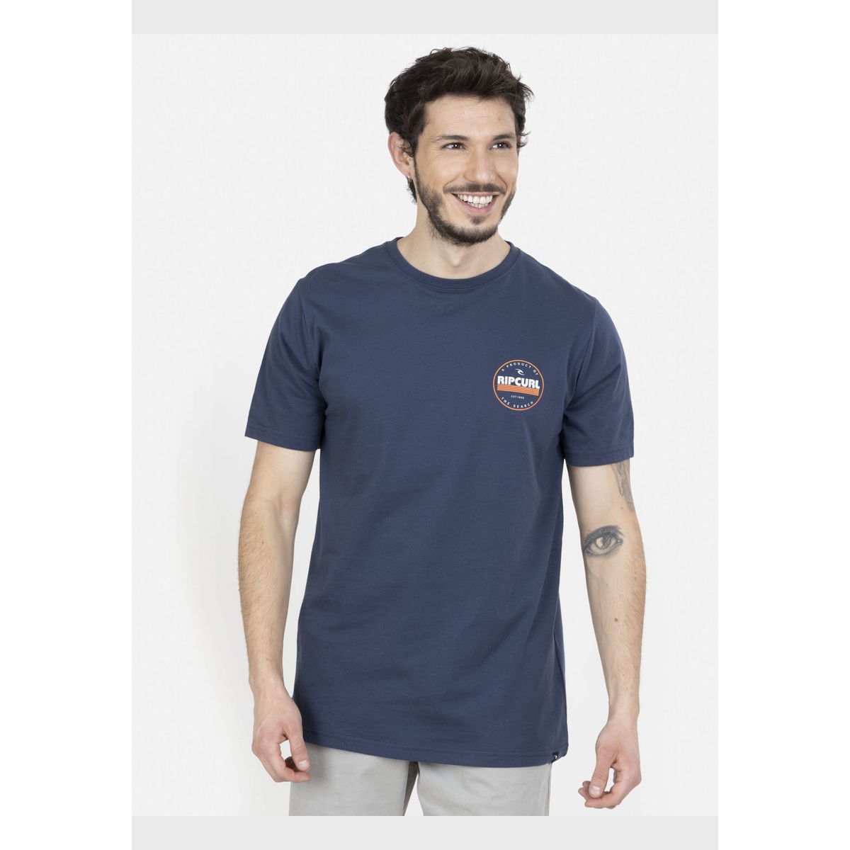RIP CURL - Polera WAVE SS TEE Hombre Azul Rip Curl RIP CURL