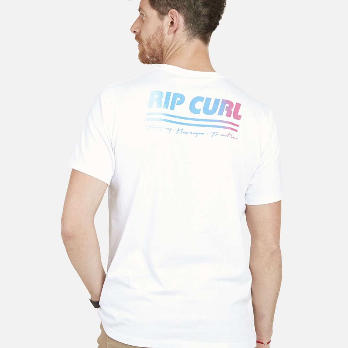 RIP CURL - Polera SURF REVIVAL SS TEE Hombre Blanco Rip Curl RIP CURL