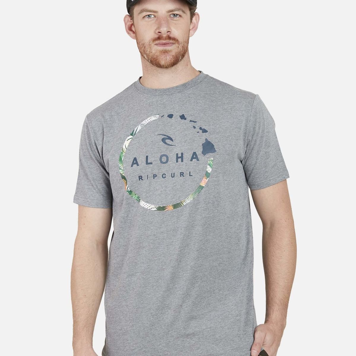 RIP CURL - Polera aloha SS TEE Hombre Gris Rip Curl RIP CURL