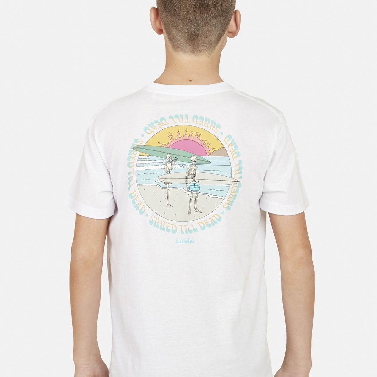 RIP CURL - Polera SHRED TILL DEAD RC SS TEE Juvenil Blanco Rip Curl RIP CURL