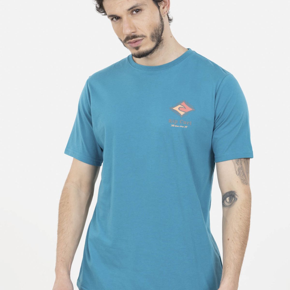 RIP CURL - Polera MICRO WAVES SS TEE Hombre Celeste Rip Curl RIP CURL