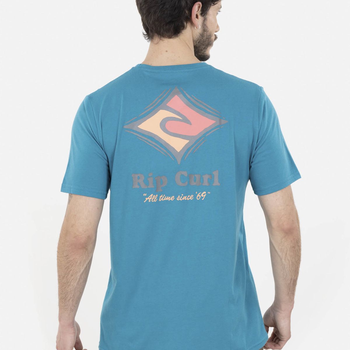 RIP CURL - Polera MICRO WAVES SS TEE Hombre Celeste Rip Curl RIP CURL