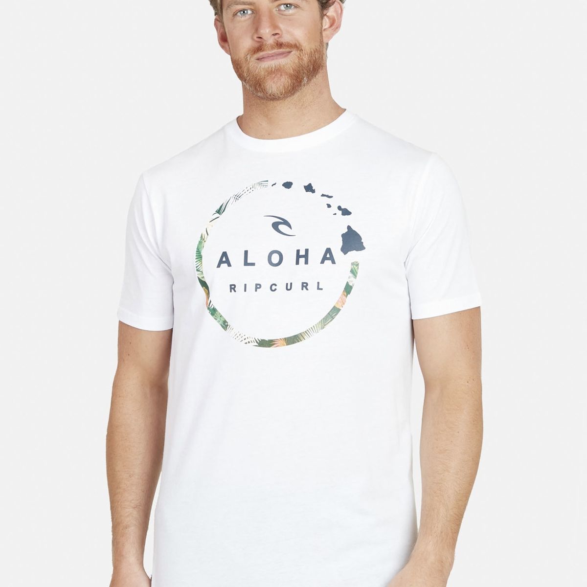 RIP CURL - Polera aloha SS TEE Hombre Blanco Rip Curl