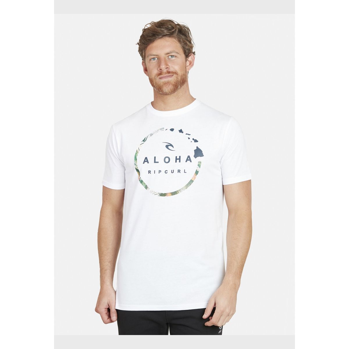 RIP CURL - Polera aloha SS TEE Hombre Blanco Rip Curl