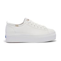 Zapatilla Cuero Blanca Mujer Triple Up
