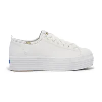 Zapatilla Cuero Blanca Mujer Triple Up