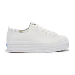 KEDS - Zapatilla Cuero Blanca Mujer Triple Up