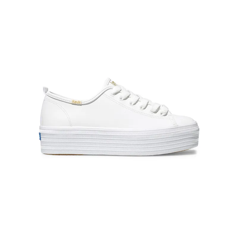 KEDS - Zapatilla Cuero Blanca Mujer Triple Up KEDS