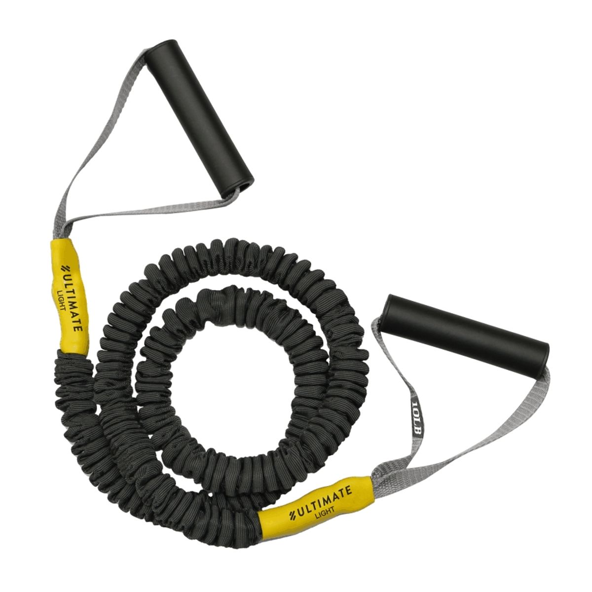 ULTIMATE FITNESS - BANDA DE RESISTENCIA ELÁSTICA ELITE CON CUBIERTA Y AGARRES  LIGHT 10LB