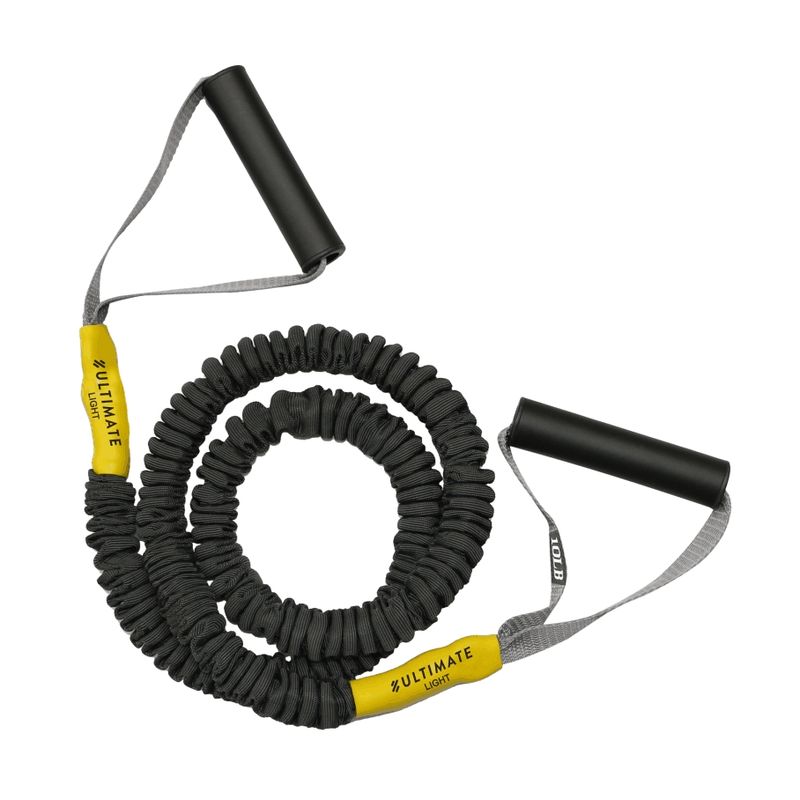 ULTIMATE FITNESS - BANDA DE RESISTENCIA ELÁSTICA ELITE CON CUBIERTA Y AGARRES  LIGHT 10LB