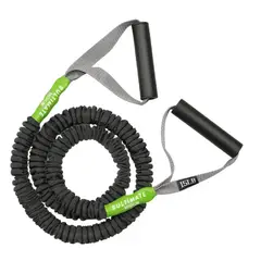 ULTIMATE FITNESS - BANDA DE RESISTENCIA ELÁSTICA ELITE CON CUBIERTA Y AGARRES MEDIUM 15LB