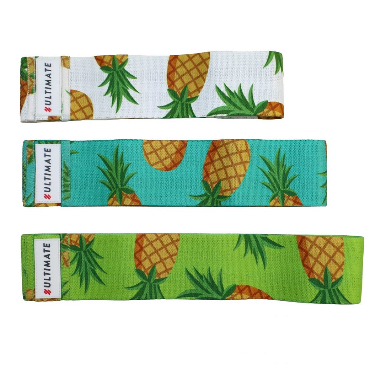 ULTIMATE FITNESS - PACK 3 HIP LOOP PINEAPPLE – BANDA ELÁSTICA GLUTE LIMITED EDITION