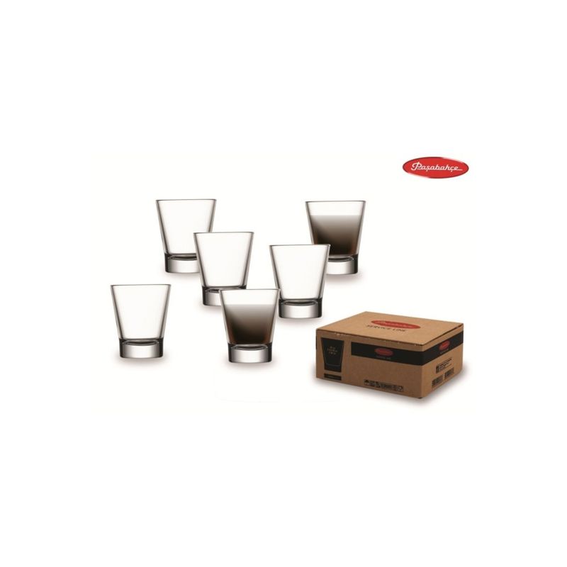 PASABAHCE - Set 6 Vaso Vidrio Conico 85Cc PASABAHCE