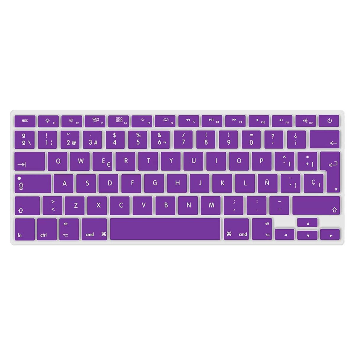 GENERICO - CUBIERTA PROTECTORA DE TECLADO COMPATIBLE CON MACBOOK 13 Y 15 Morado