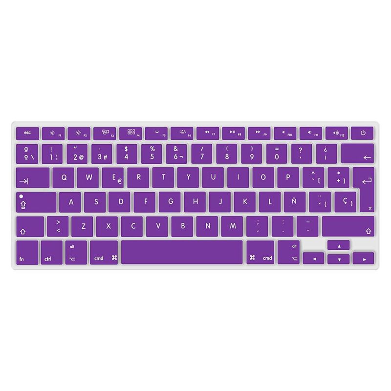 GENERICO - CUBIERTA PROTECTORA DE TECLADO COMPATIBLE CON MACBOOK 13 Y 15 Morado
