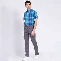 TRUVAL - Pantalón Hombre 5 Bolsillos Slim Fit Spandex Gris Oscuro