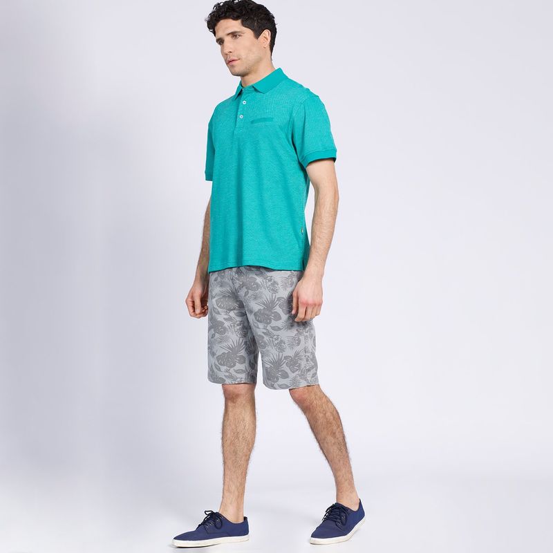 TRUVAL - Bermuda Estampada Gris Oscuro TRUVAL