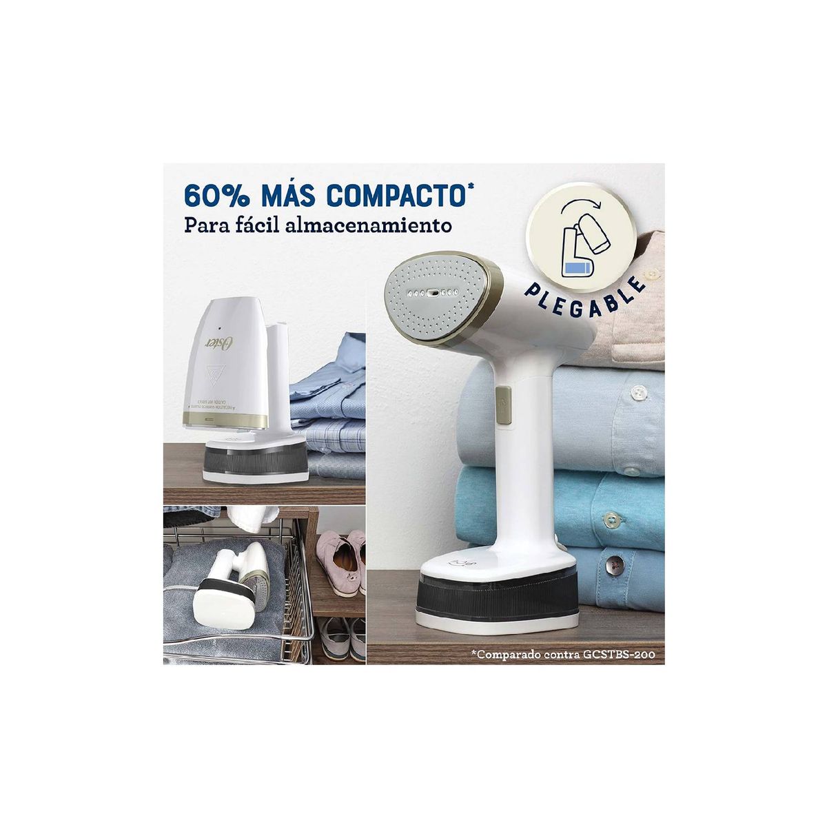 OSTER - Vaporizador De Prendas De Mano Plegable