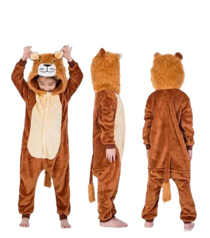 Pijama Polar Leon Nino Cafe 4
