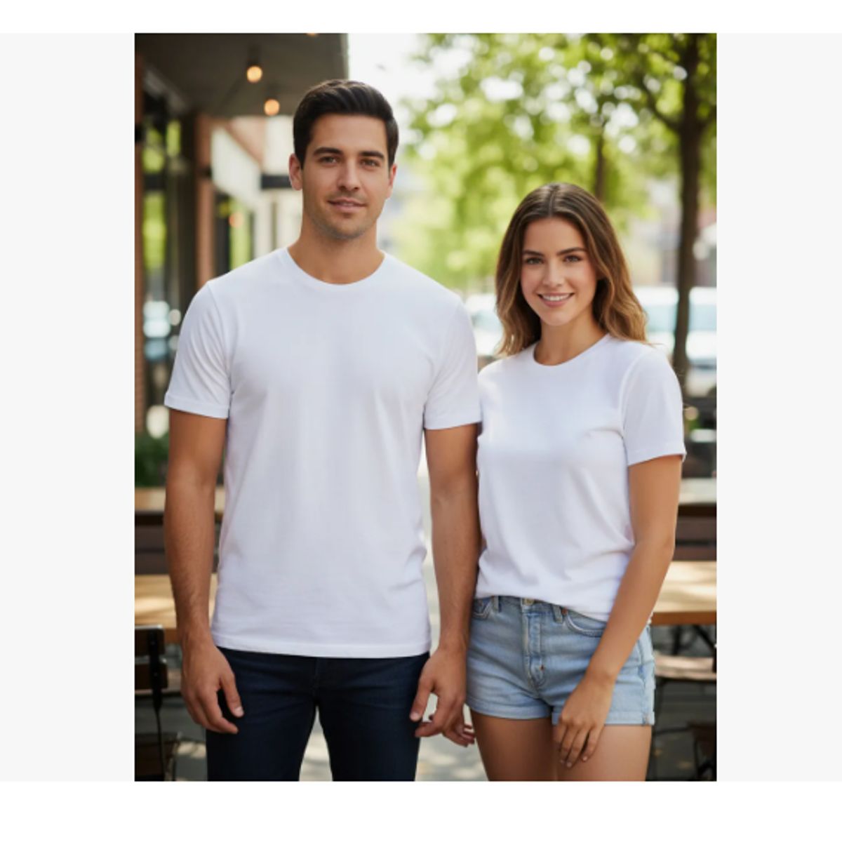 AGW - Pack 3 Camisetas Manga Corta 100% Algodon Blancas Unisex