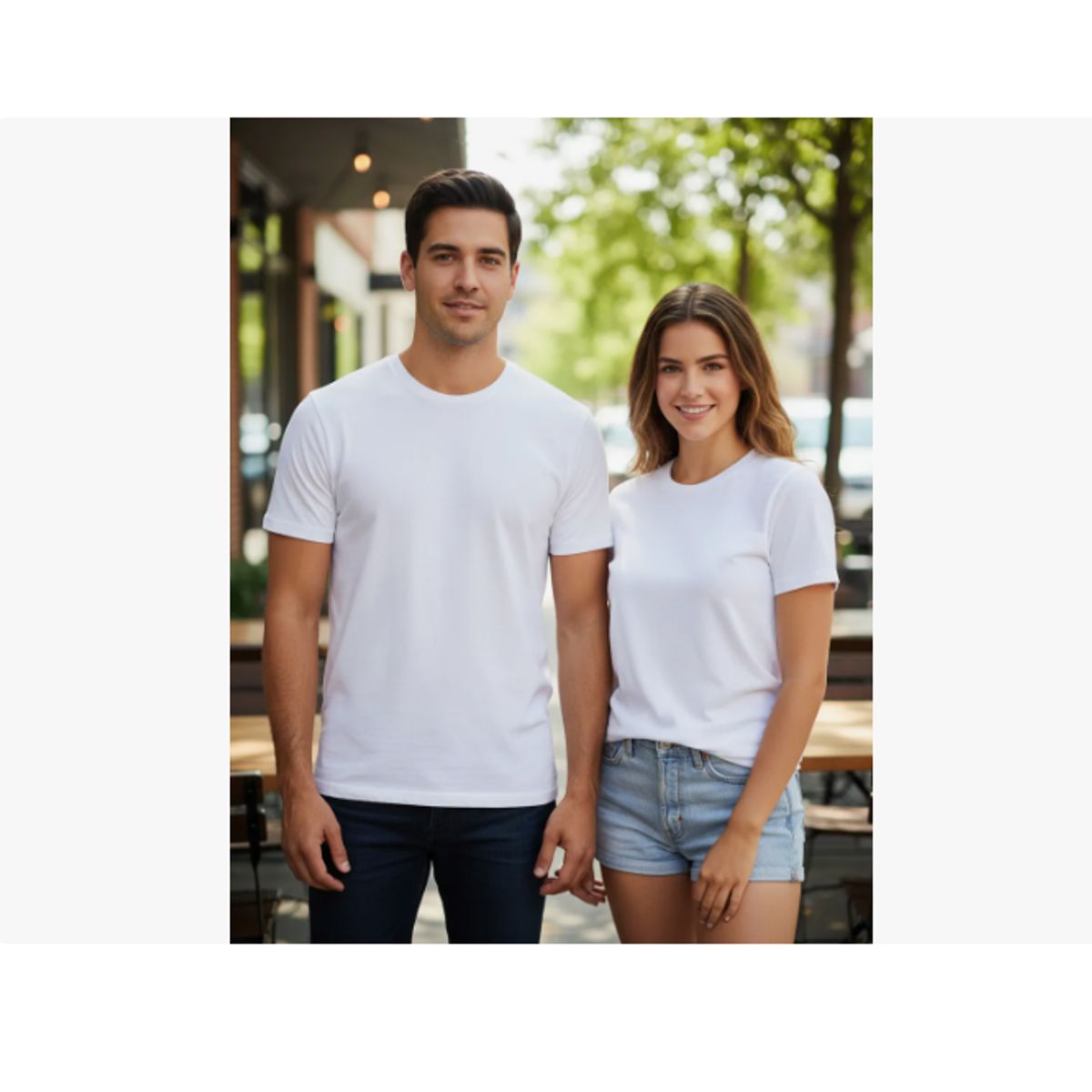 AGW - Pack 3 Camisetas Manga Corta 100% Algodon Blancas Unisex