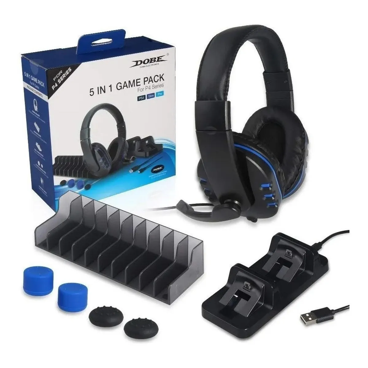 DOBE - PACK GAMER 5 EN 1 DOBE PS4 SERIES